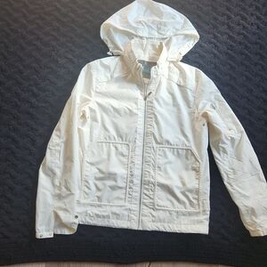 Women's Classic White Hooded Varsity Jacket